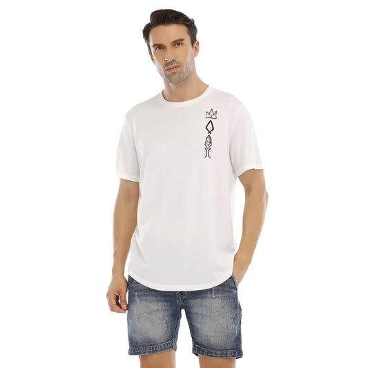 All-Over Print Men's Short Sleeve Rounded Hem T-shirt