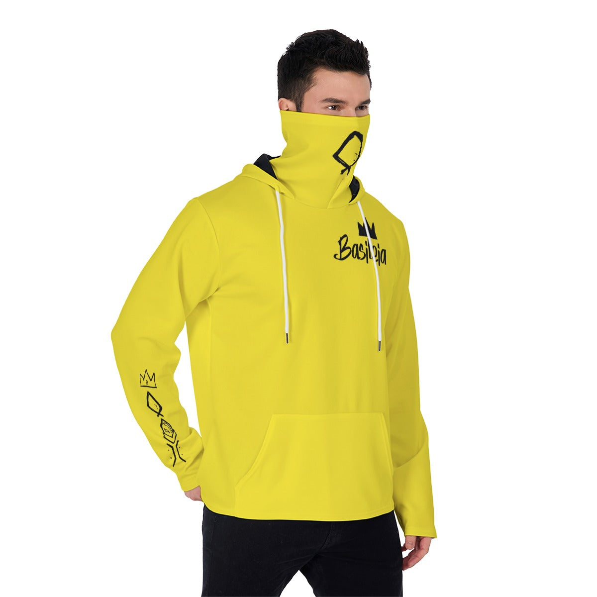 Yellow Basileia Masked Hoodie