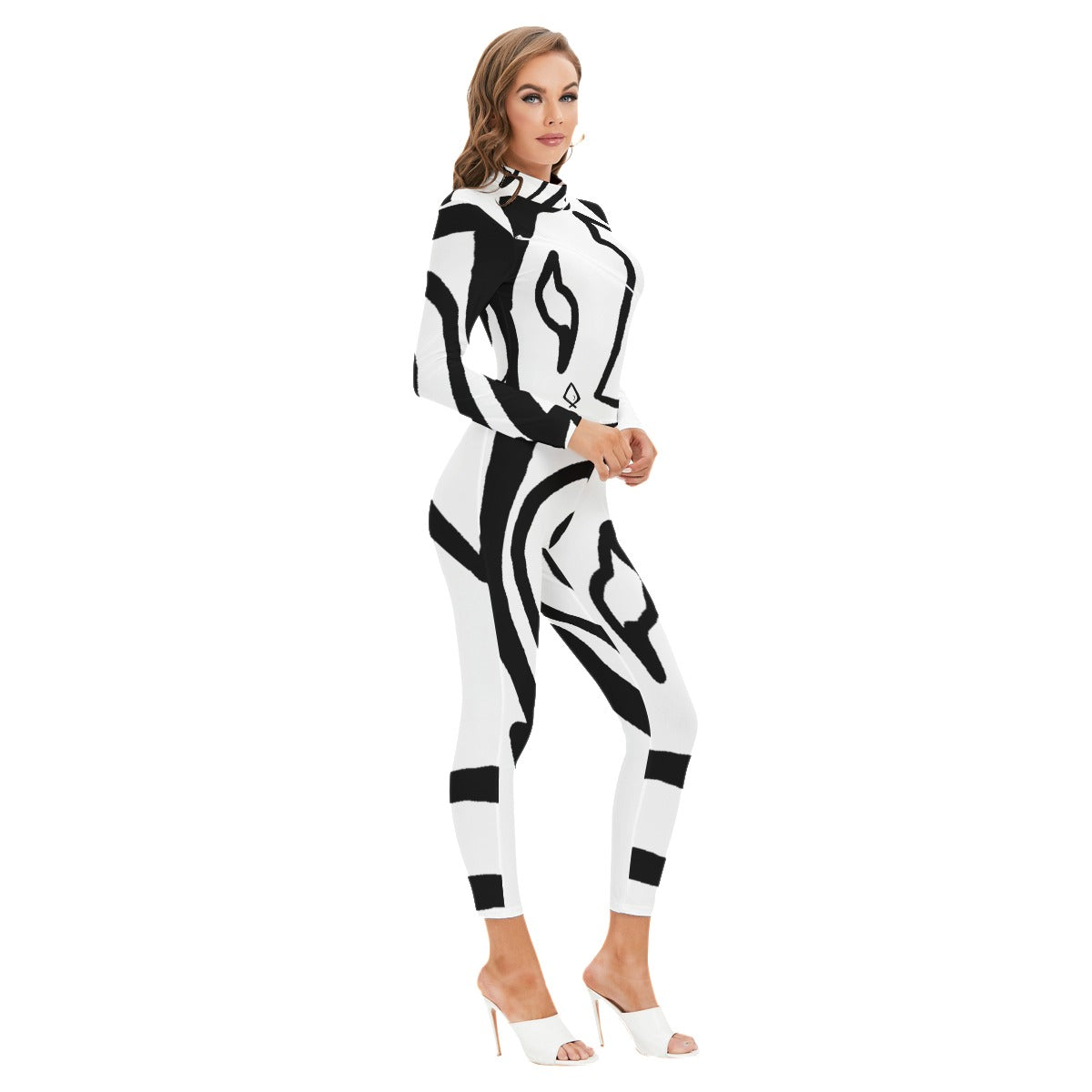 Mighty Women's Bodysuit (Zebra-White)