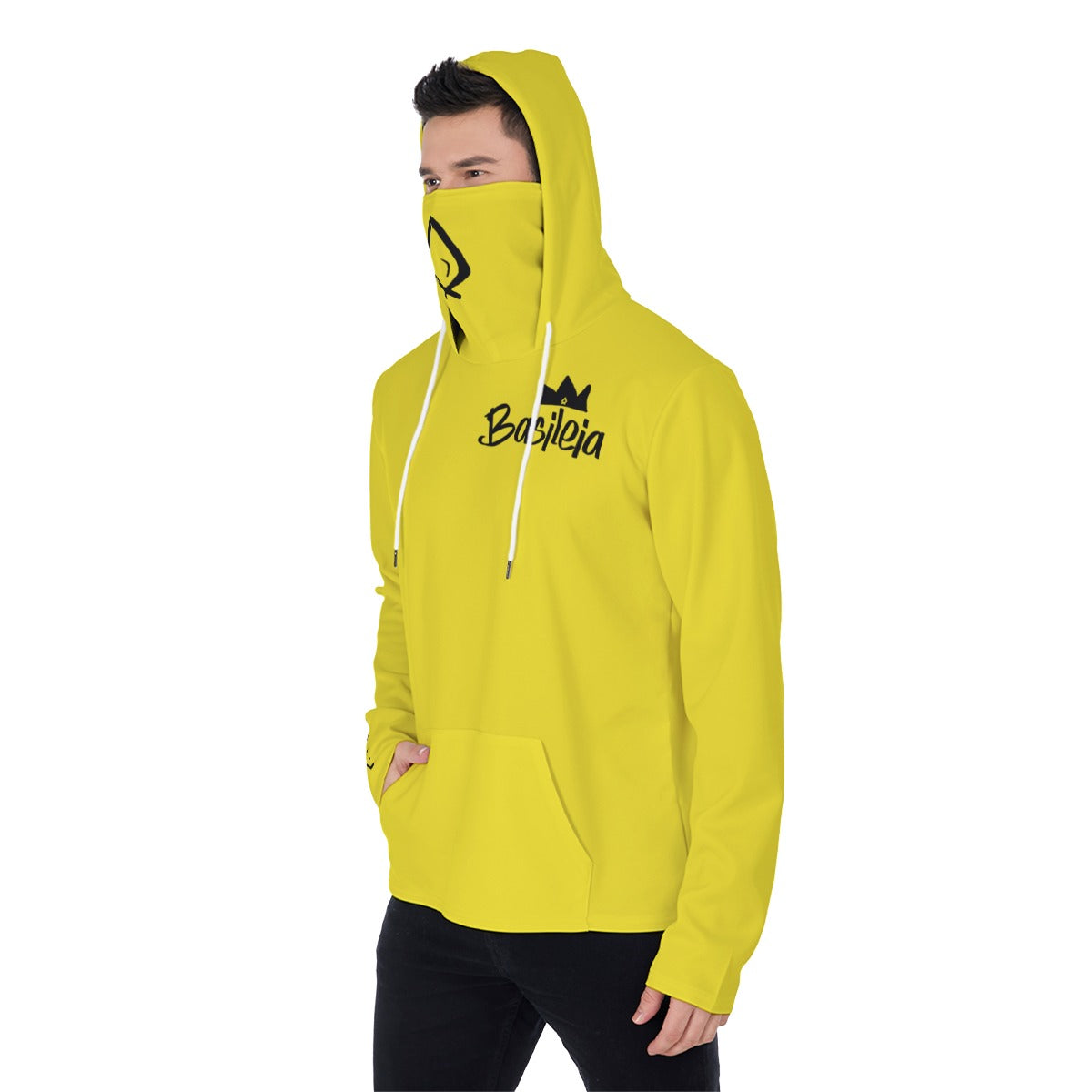 Yellow Basileia Masked Hoodie